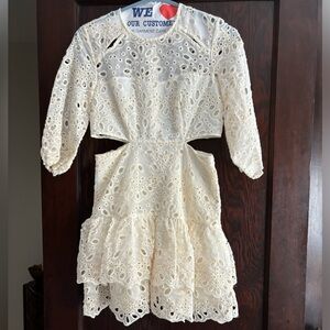 Ivory Eyelet dress.